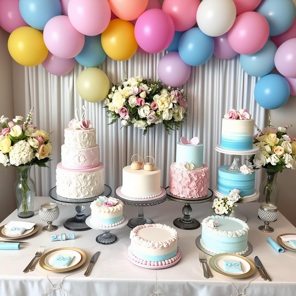 Baby onesie-shaped gender reveal cake decorated with pink and blue frosting